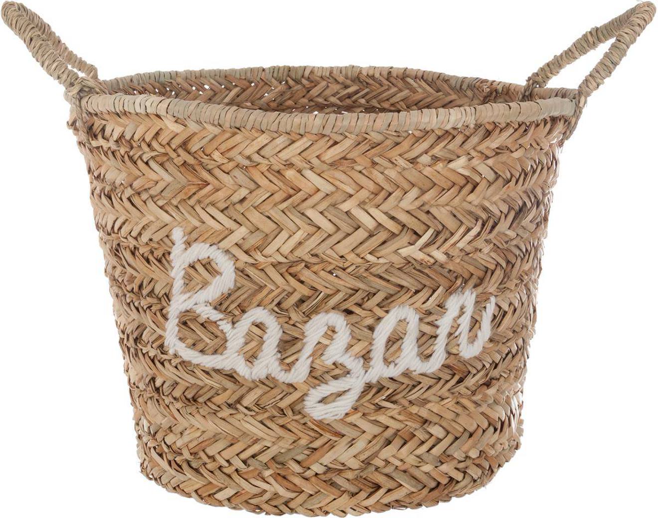 Panier En Osier Tressé Beige