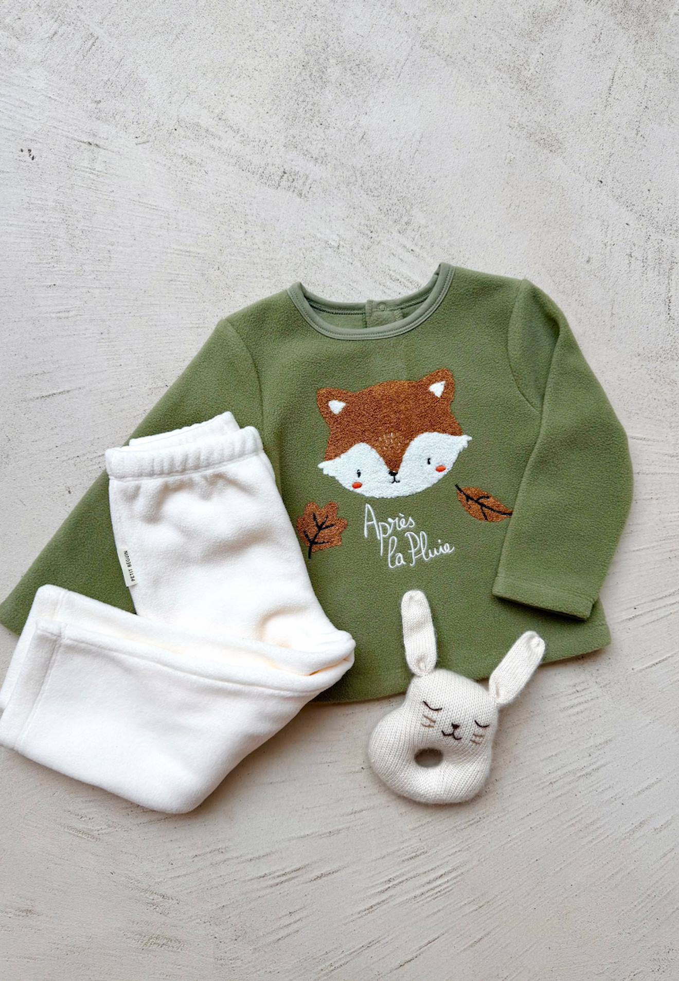 Pyjama Enfant 2 Pices En Polaire Ginkgo Vert 24$