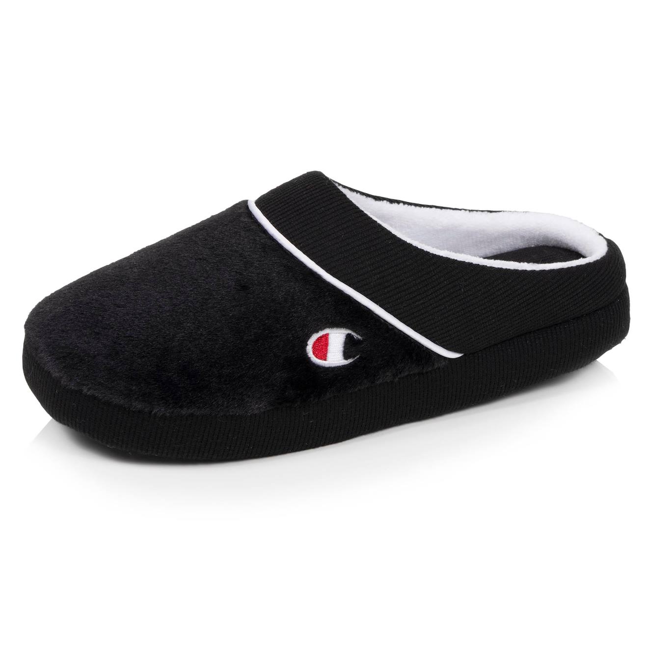 Chaussons Mules Immitation Fourure Doux Pantoufle Confortable Lavable Noir 19$