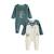 Lot de 2 pyjamas bébé en velours ginkgo Vert 2 - vertbaudet enfant 