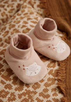 Chaussures-Chaussures bébé 17-26-Chaussons bébé en velours doucette