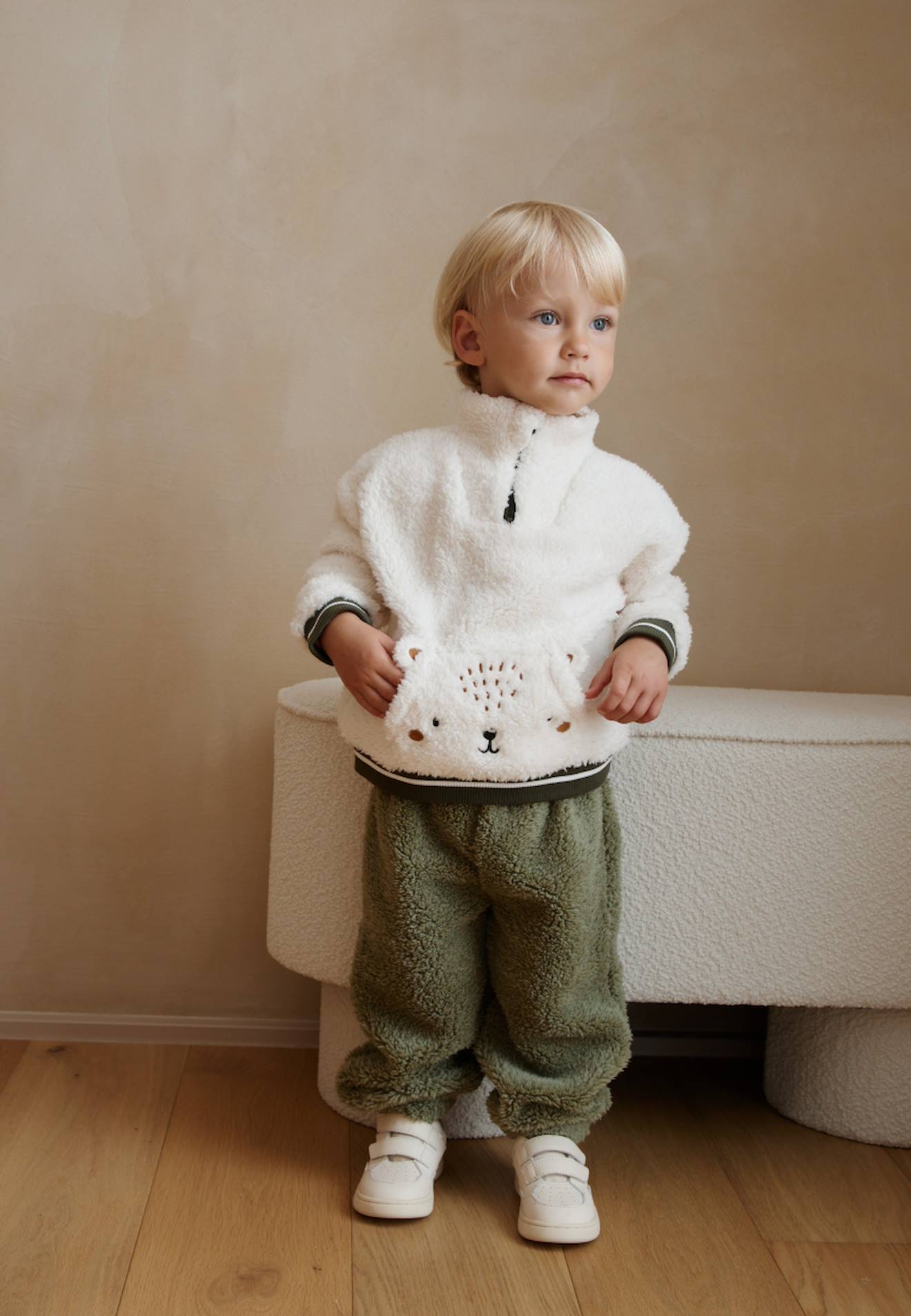Ensemble Bb Sweat Et Pantalon En Sherpa Ginkgo Vert 32$