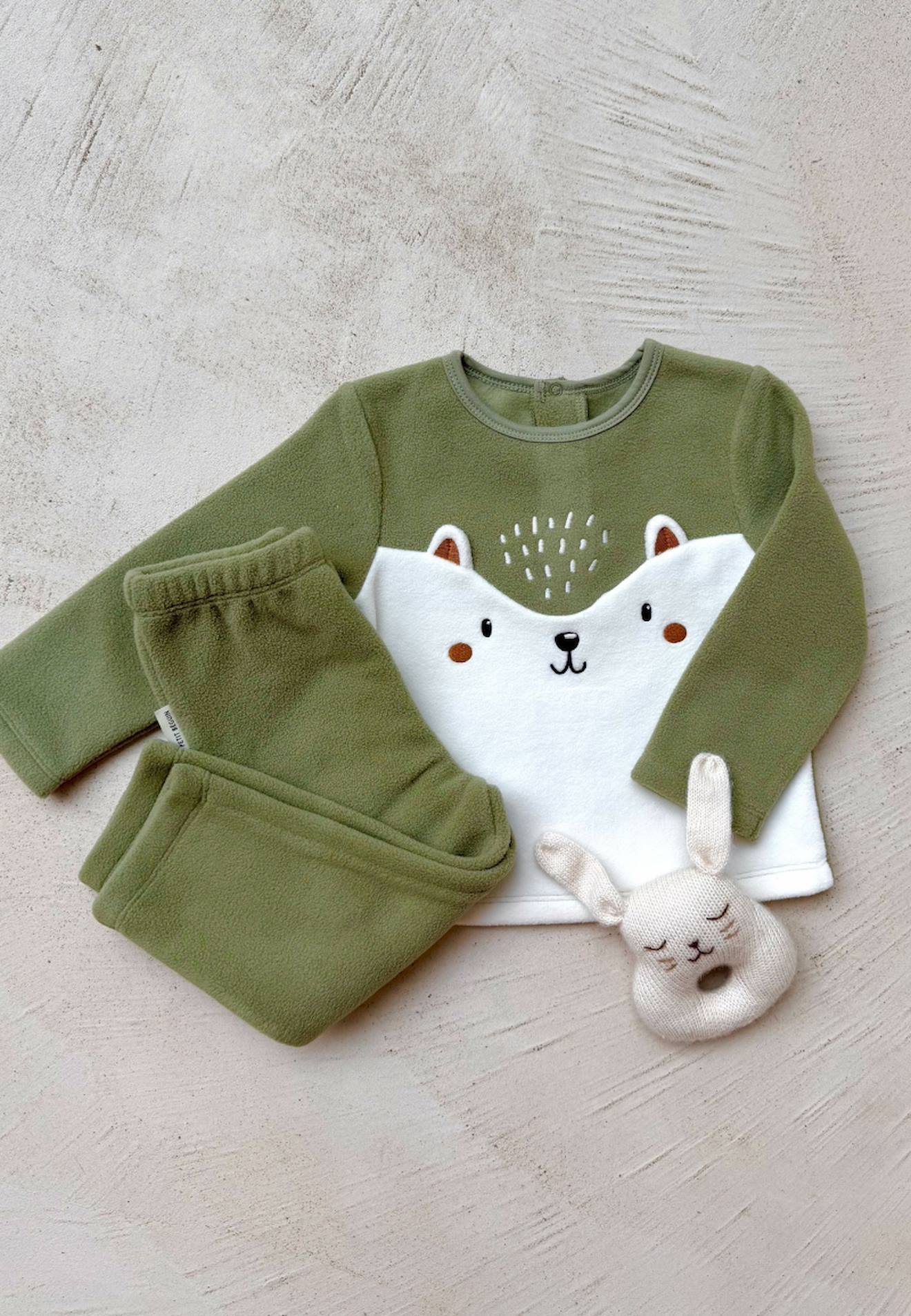 Pyjama Enfant 2 Pices En Polaire Ginkgo Vert 23$