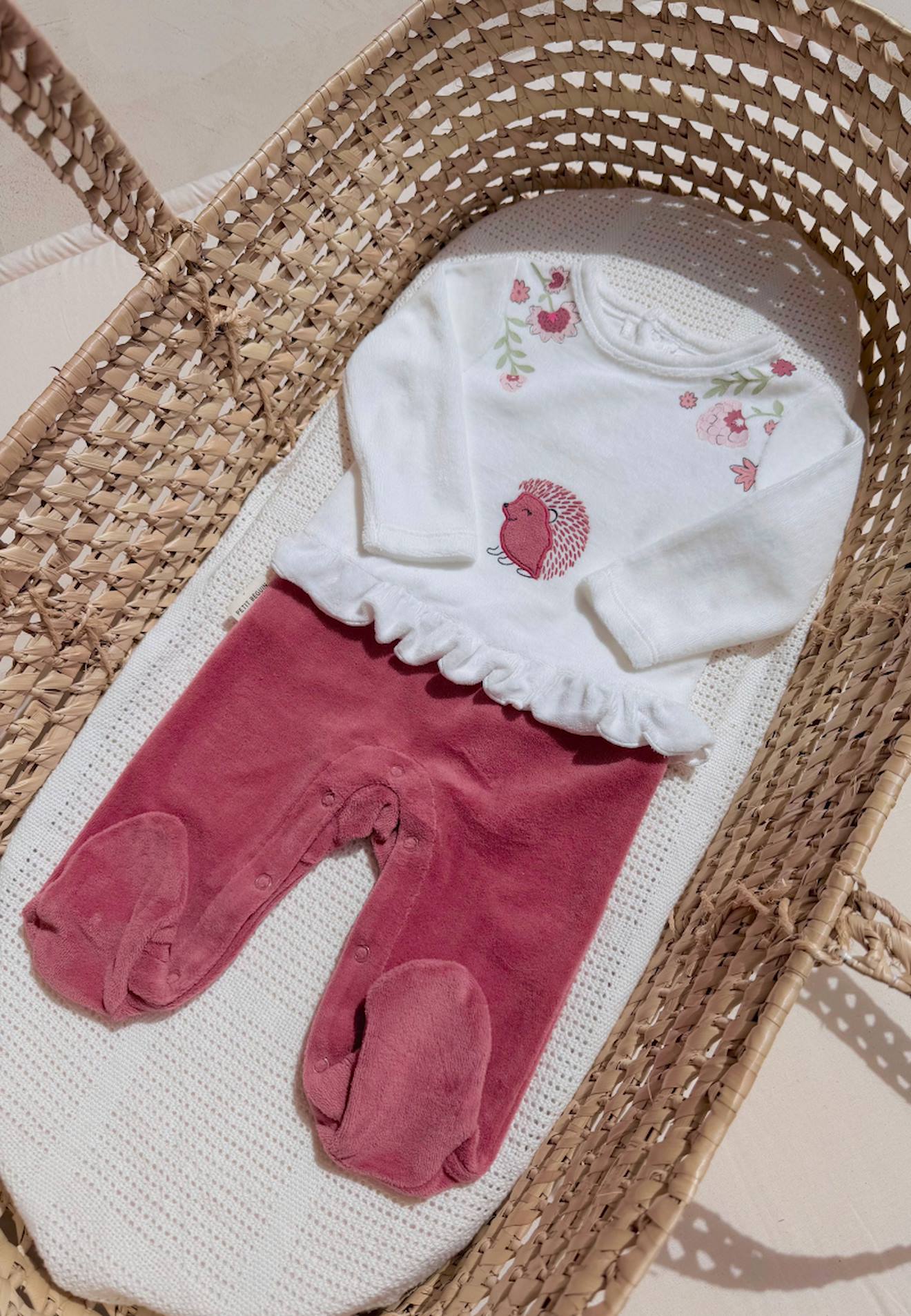 Pyjama Bb En Velours Harmony Rose 21$