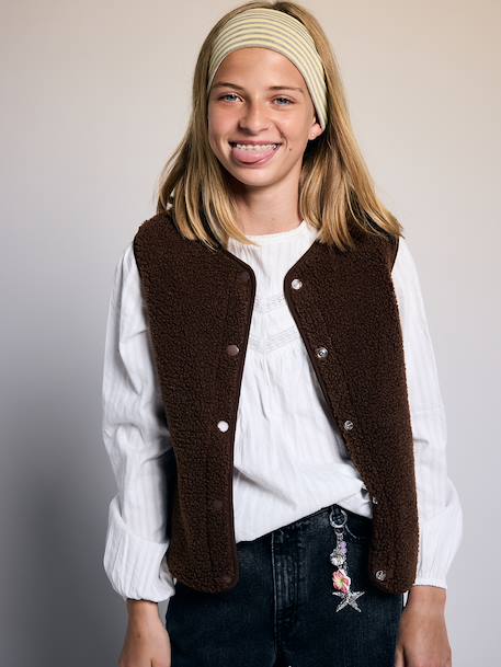 Fille-Manteau-Veste-Veste sans manches 