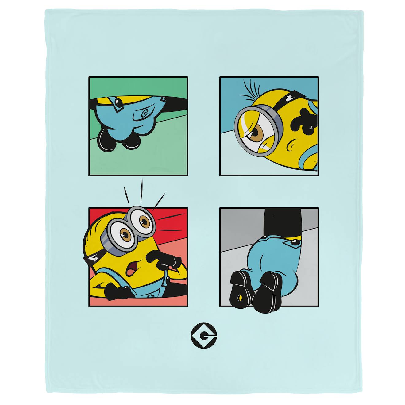 Plaid Polaire Imprimé, Les Minions Oups Bleu