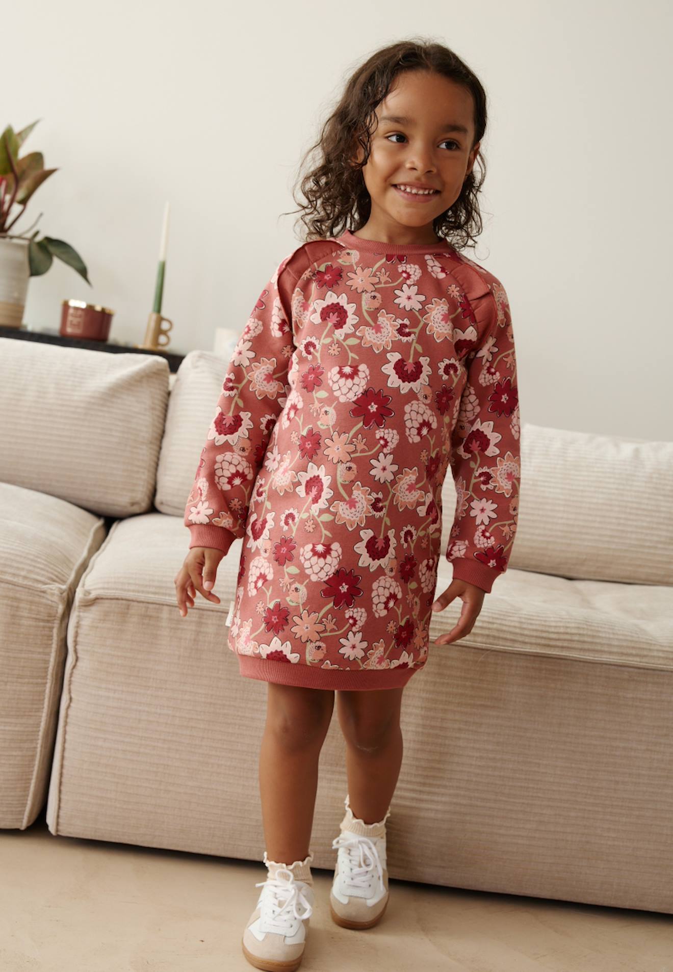 Robe Enfant En Molleton Harmony Rose 23$