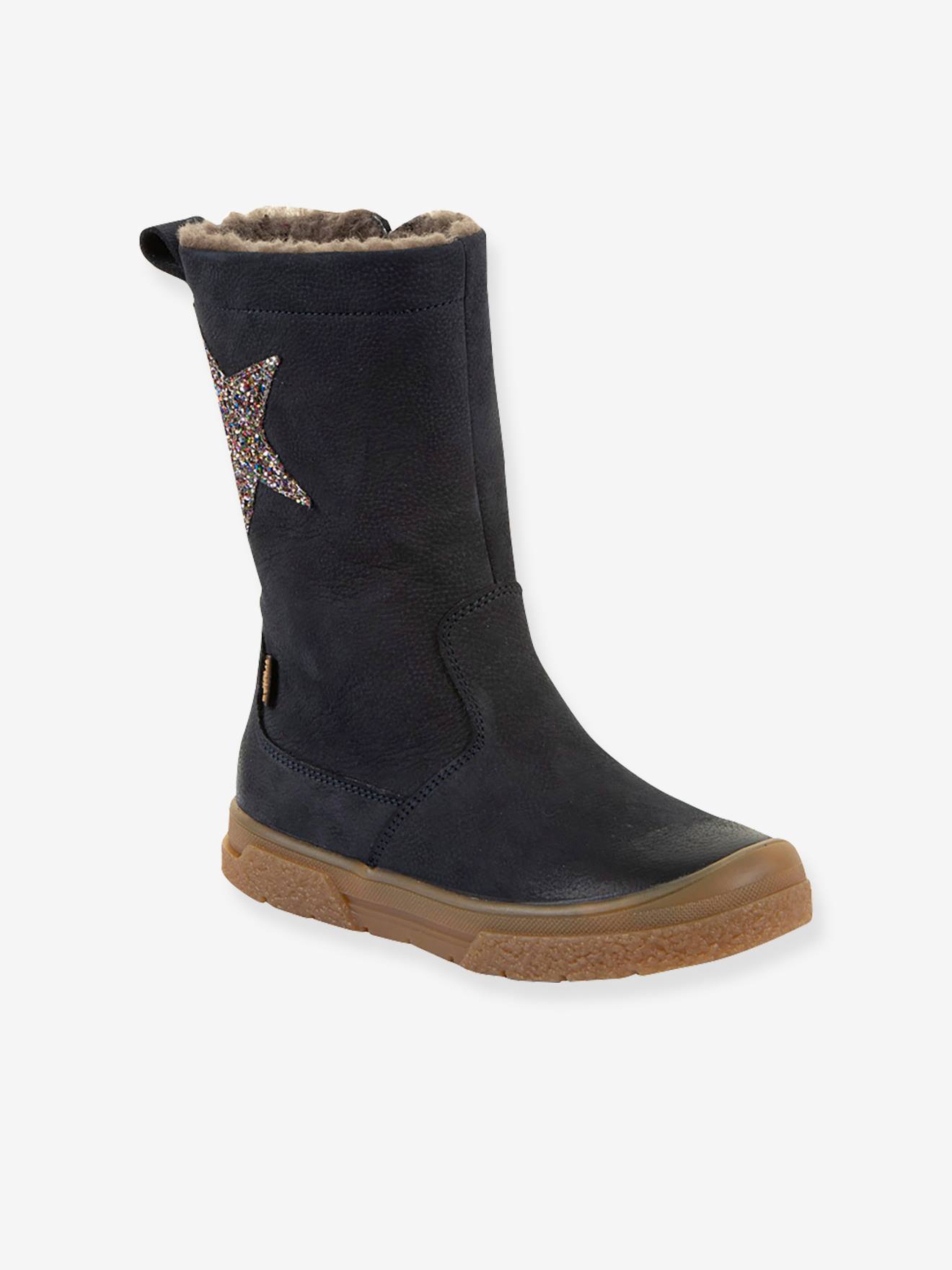 Filles Bottes PULSE TEX STAR BOOTS WOOL Froddo bleu foncé