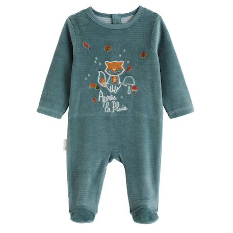 Lot de 2 pyjamas bébé en velours ginkgo Vert 5 - vertbaudet enfant 