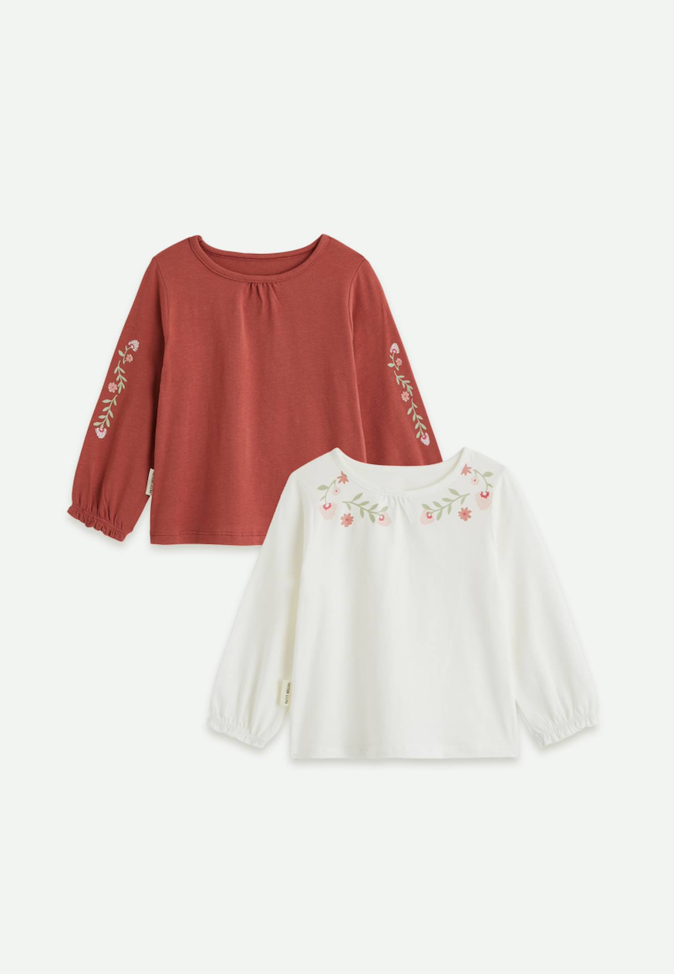 Lot De 2 T-shirts Enfant Manches Longues Harmony Rose 18 €