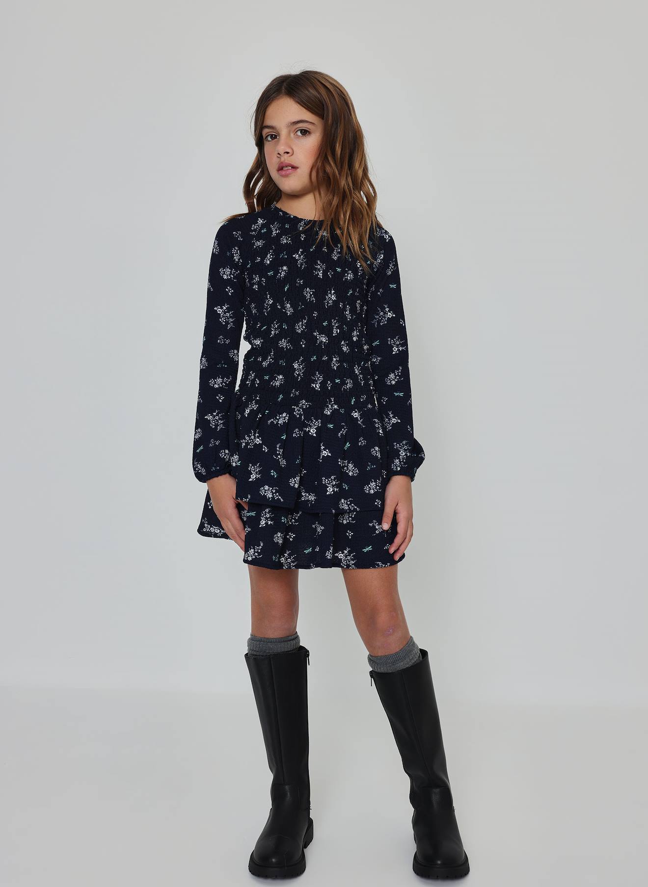 Robe En Maille Imprim Fleurs Et Libellules Multicolore 43$
