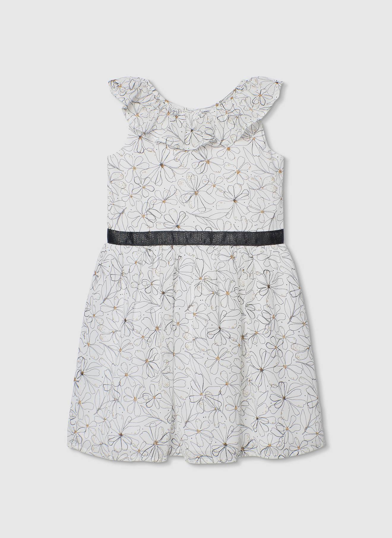 Robe Fille Imprim Floral Noir 24$