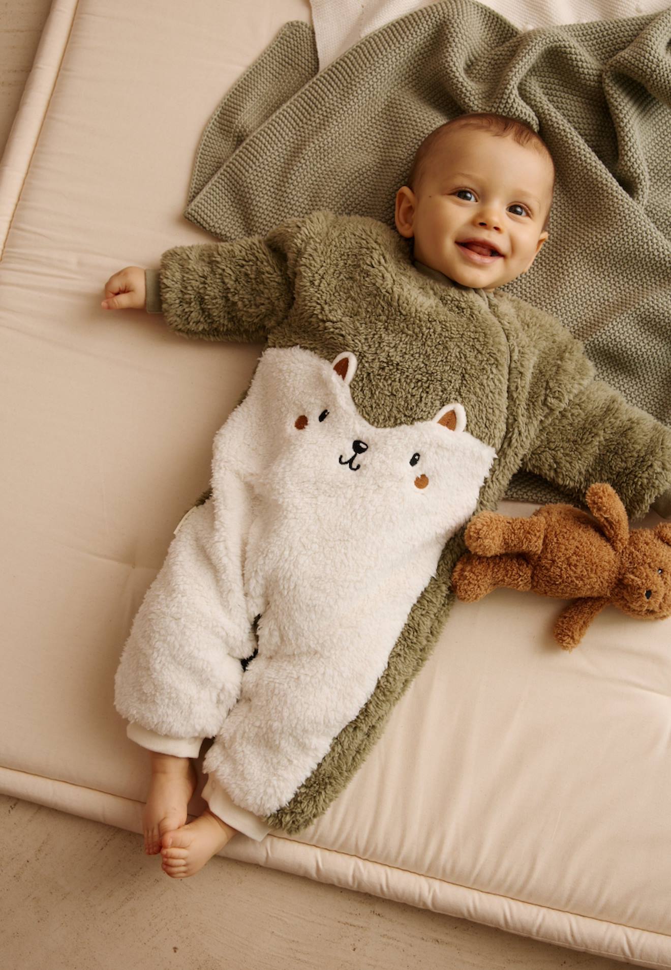 Surpyjama Bébé En Sherpa Ginkgo Vert