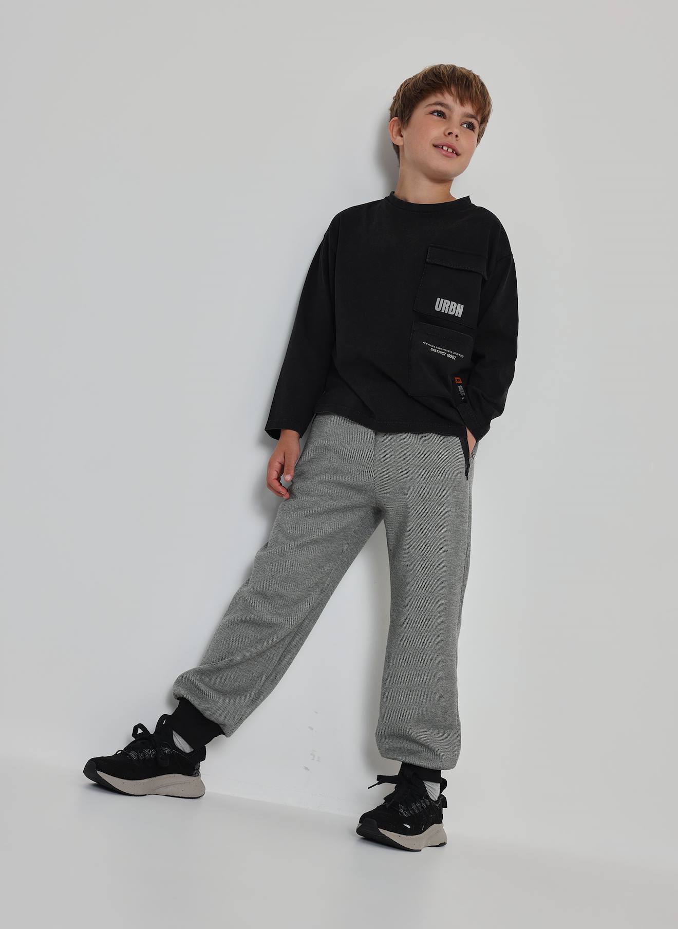 Pantalon Garon En Maille Avec Poches Zippes Noir 30$