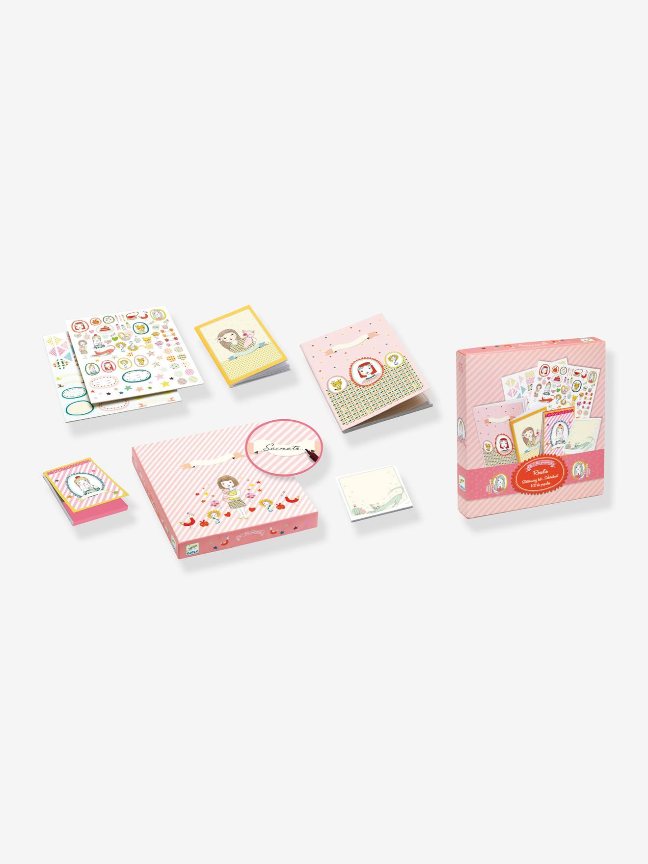 Coffret papeterie Rosalie DJECO rose