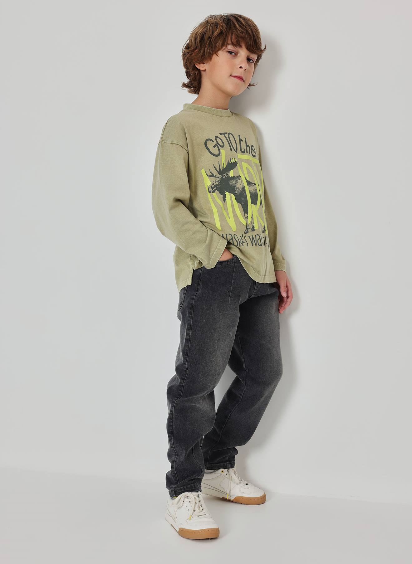 Pantalon Garon Denim lastique Gris 40$