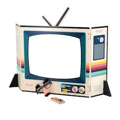 Jouet-Jeux d'imagination-Télévision vintage en bois