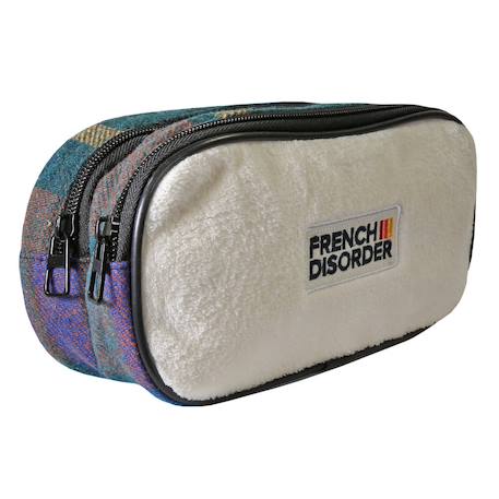 Fille-Accessoires-Fourniture scolaire-Trousse-Trousse rectangulaire mixte tartan bleu