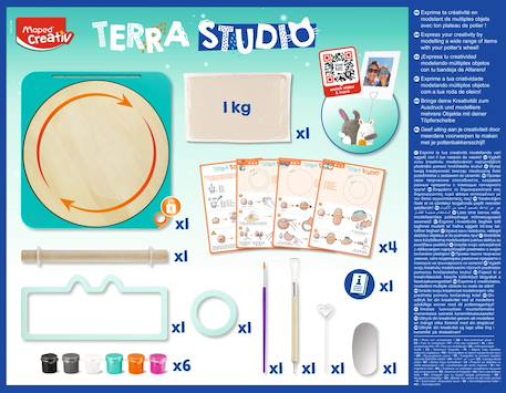 Kit atelier de poterie Multi-coloured 5 - vertbaudet enfant 
