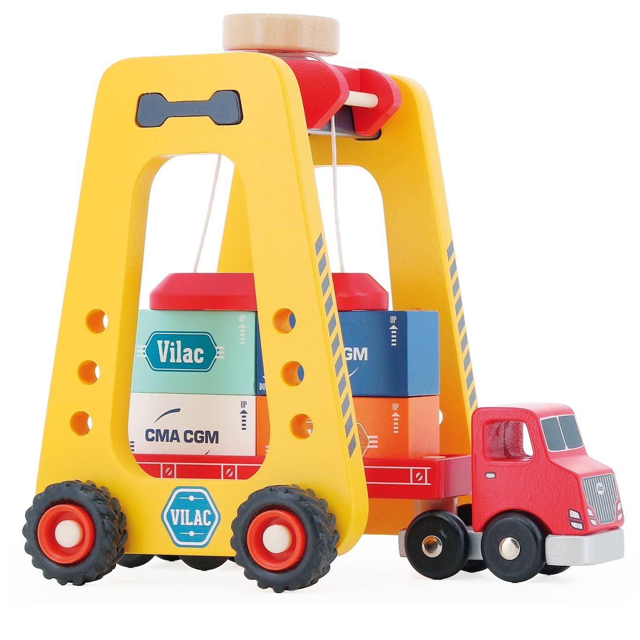 Enjambeur De Docker Et Semi Remorque Jaune