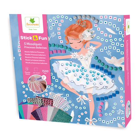 5 mosaïques princesses ballerines Rose 2 - vertbaudet enfant 