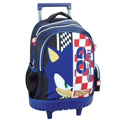 -Cartable à roulettes garçon sonic classic let's go