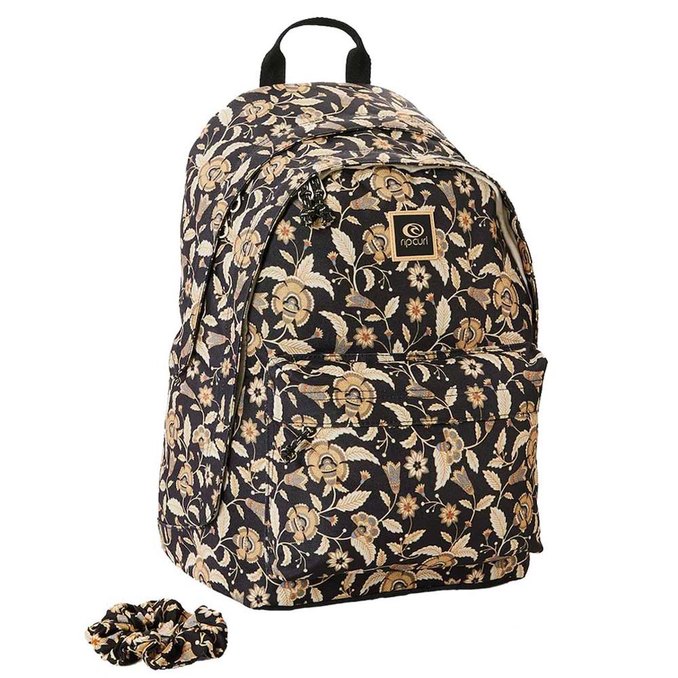 Sac À Dos Fille Double Dome Avec Chouchou Black