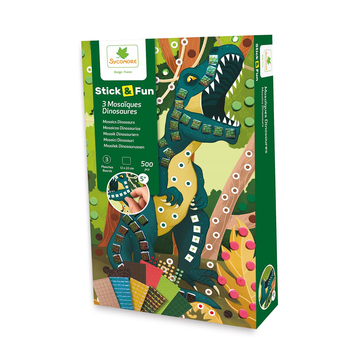 Mini Mosaïques Dinosaures Vert