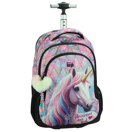 Fille-Cartable à roulettes fille licorne back me up pastel