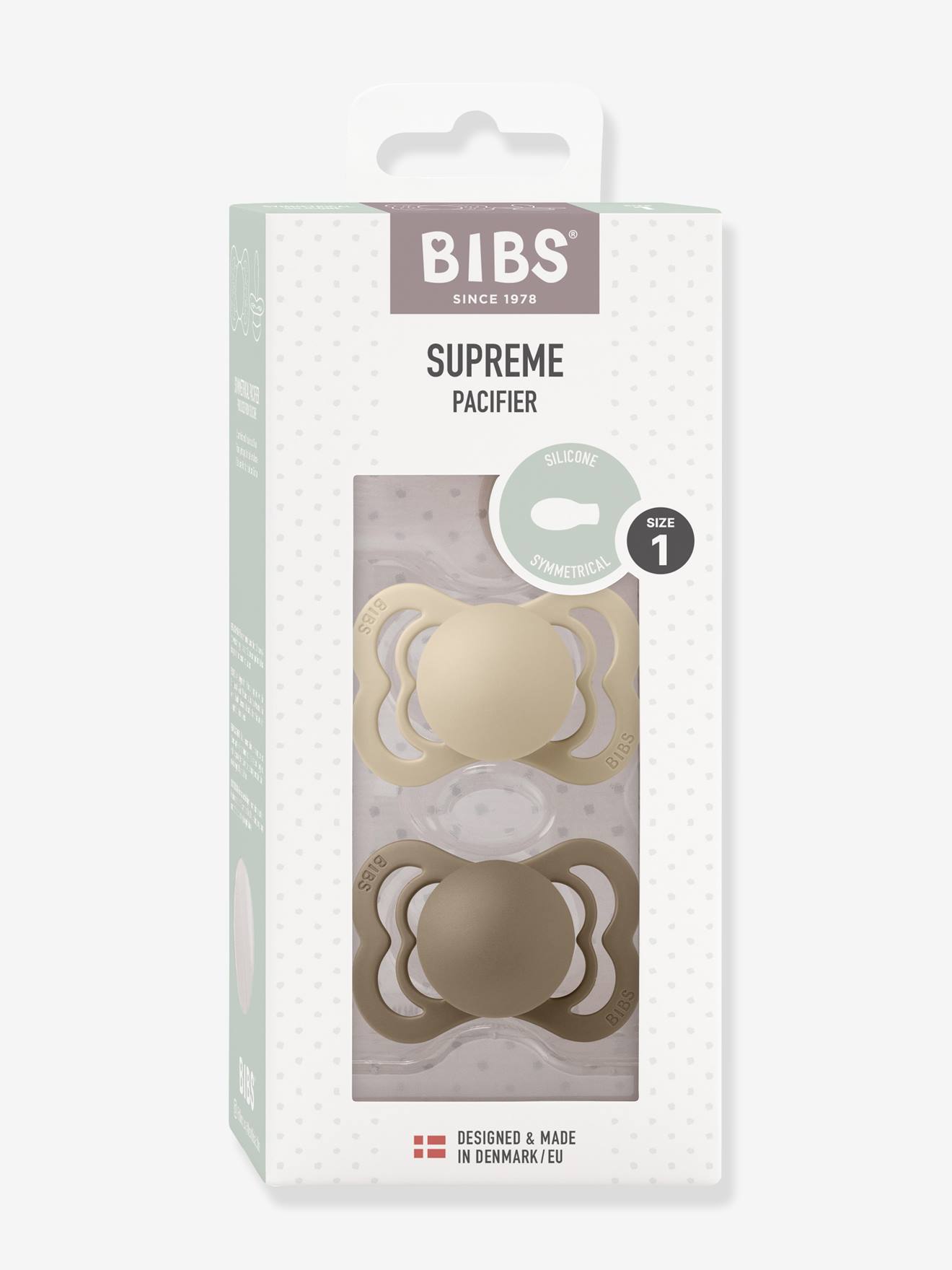 Lot 2 sucettes Supreme beige (Bibs) - Image 2