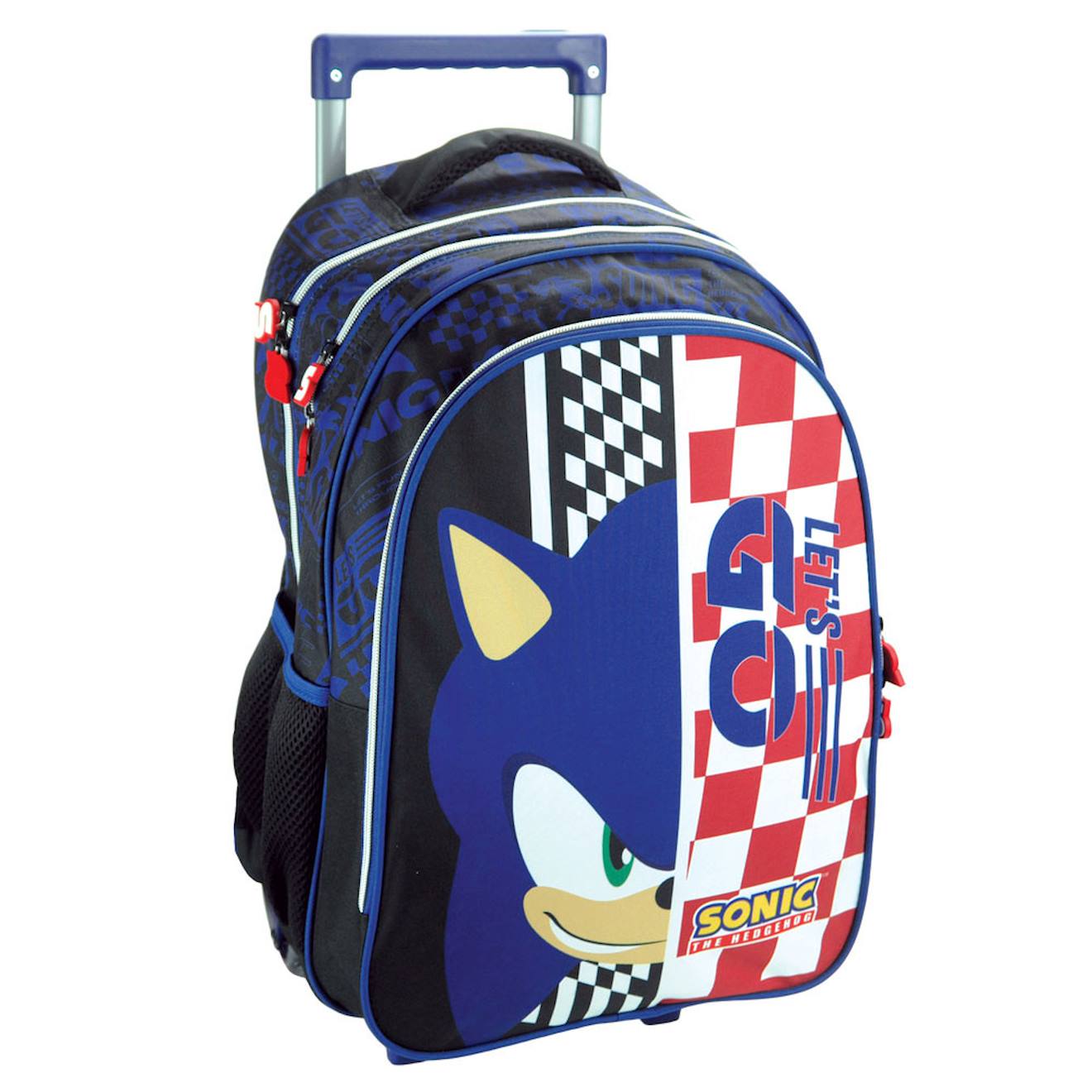 Cartable À Roulettes Garçon Sonic Classic Let's Go Multicolore