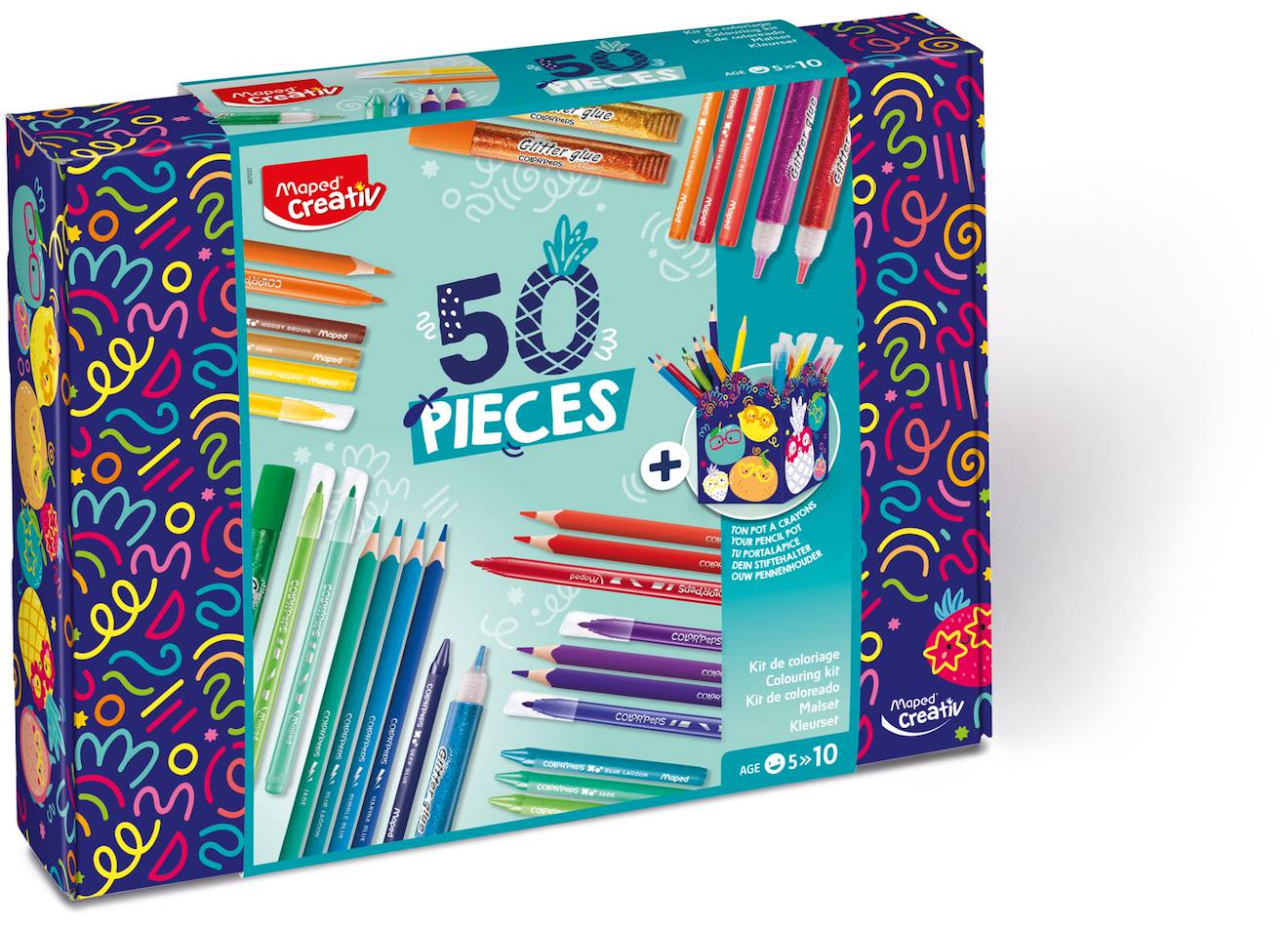 Kit De Coloriage Crayons Et Feutres Multi-coloured
