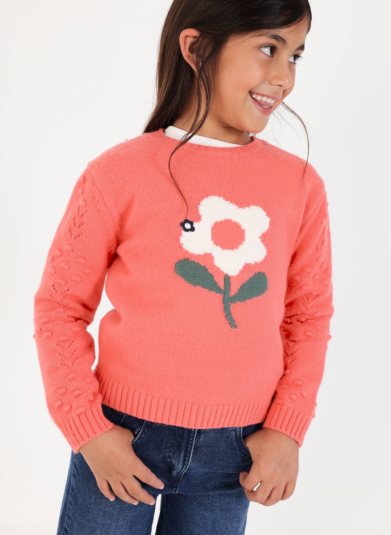 Pull Fille Imprim Fleur Multicolore 43$