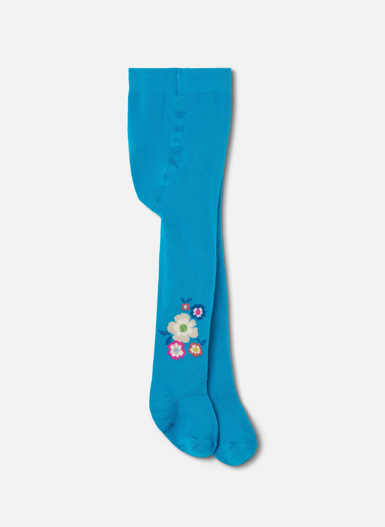 Collant Imprim Fleurs Bleu 13$