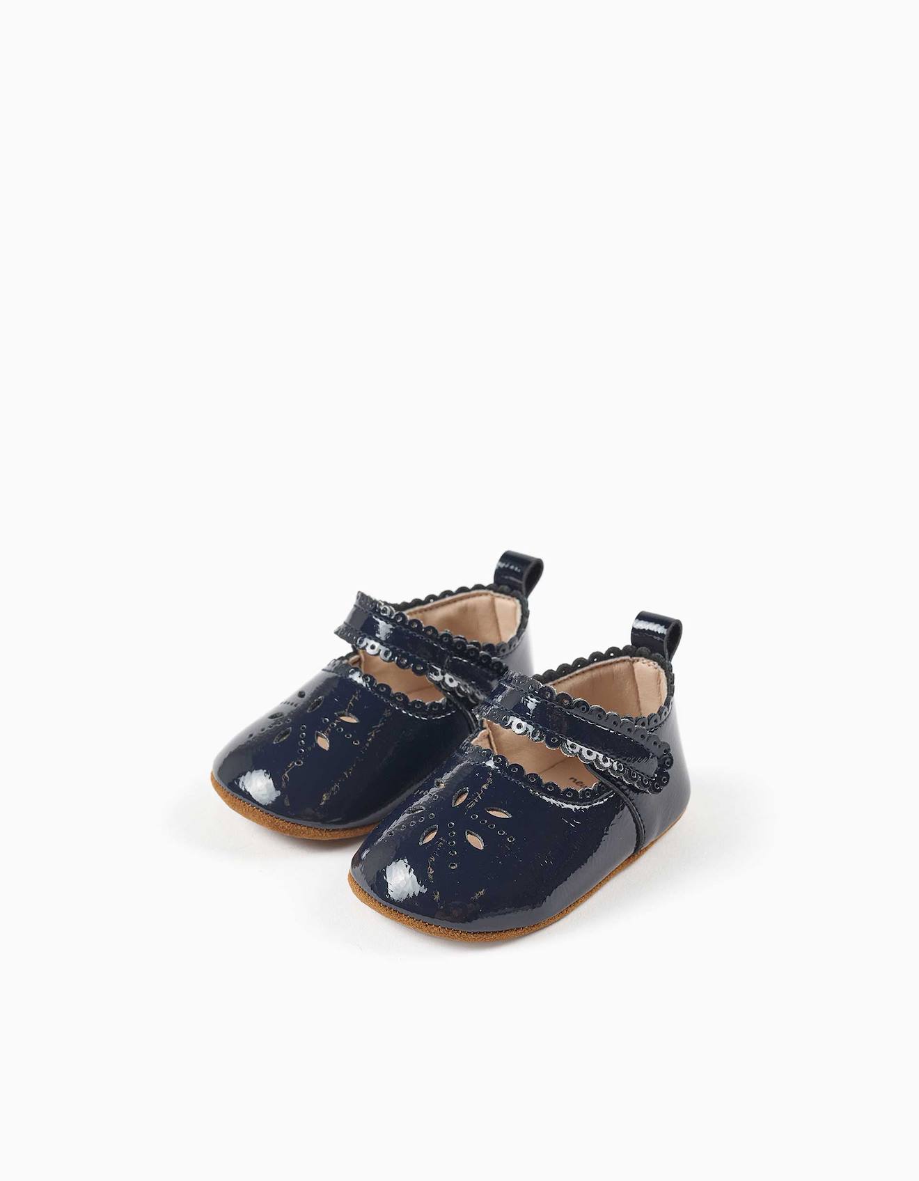 Babies Pr-marche Vernies Avec Fermeture Scratch Bleu 26$