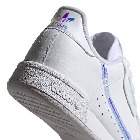Baskets enfant en cuir Blanc/bleu 2 - vertbaudet enfant 