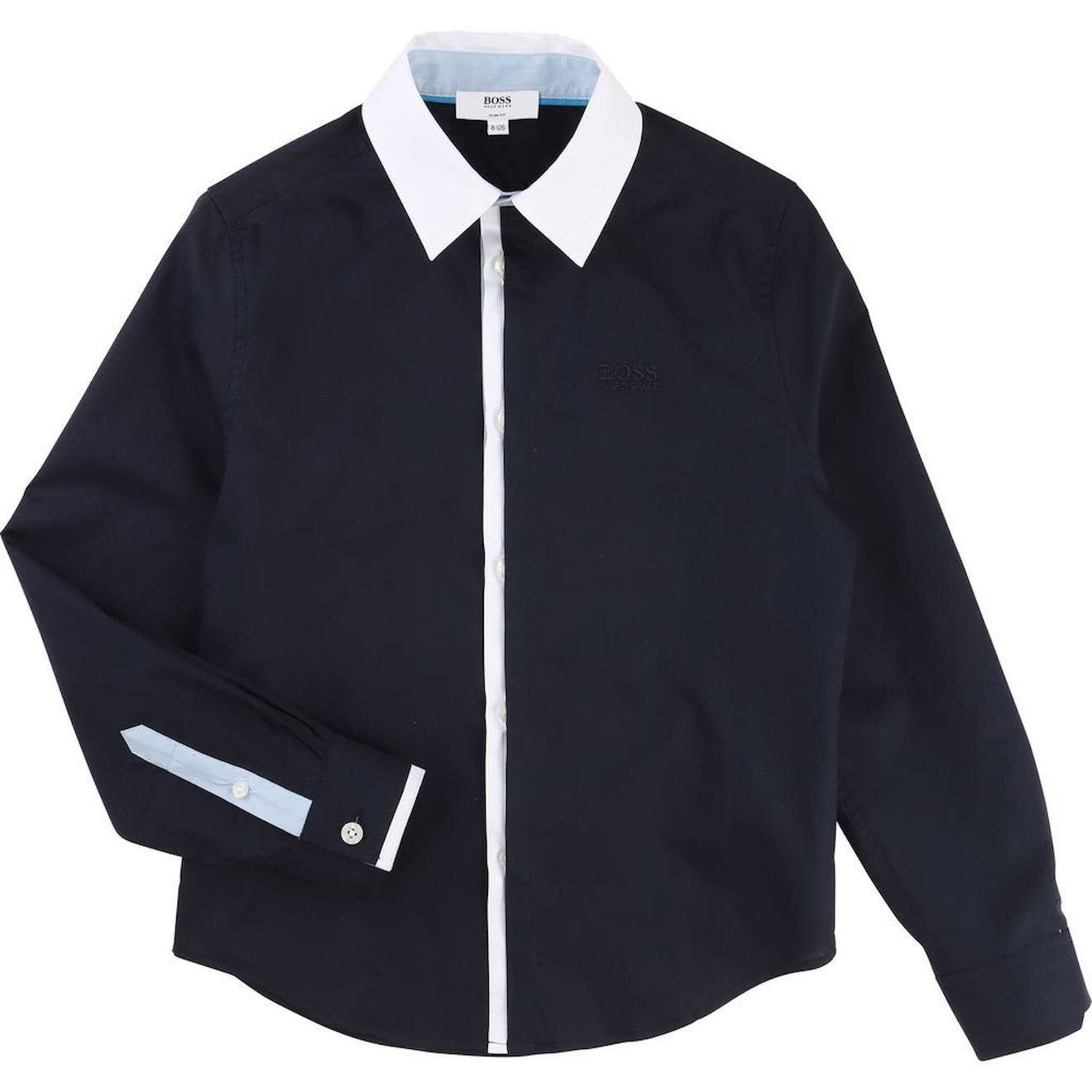 Chemise Enfant En Coton Bleu Marine Blanc 49 €