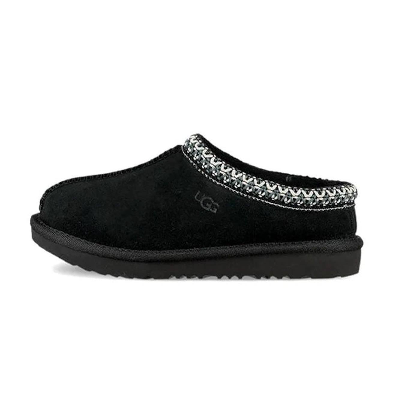 Chausson Slippers Enfant En Daim Noir Gris 76$