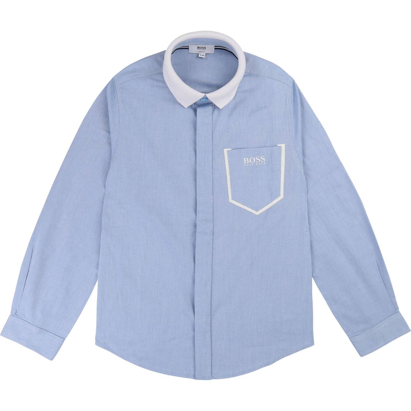 Chemise Enfant En Coton Bleu Blanc 52$