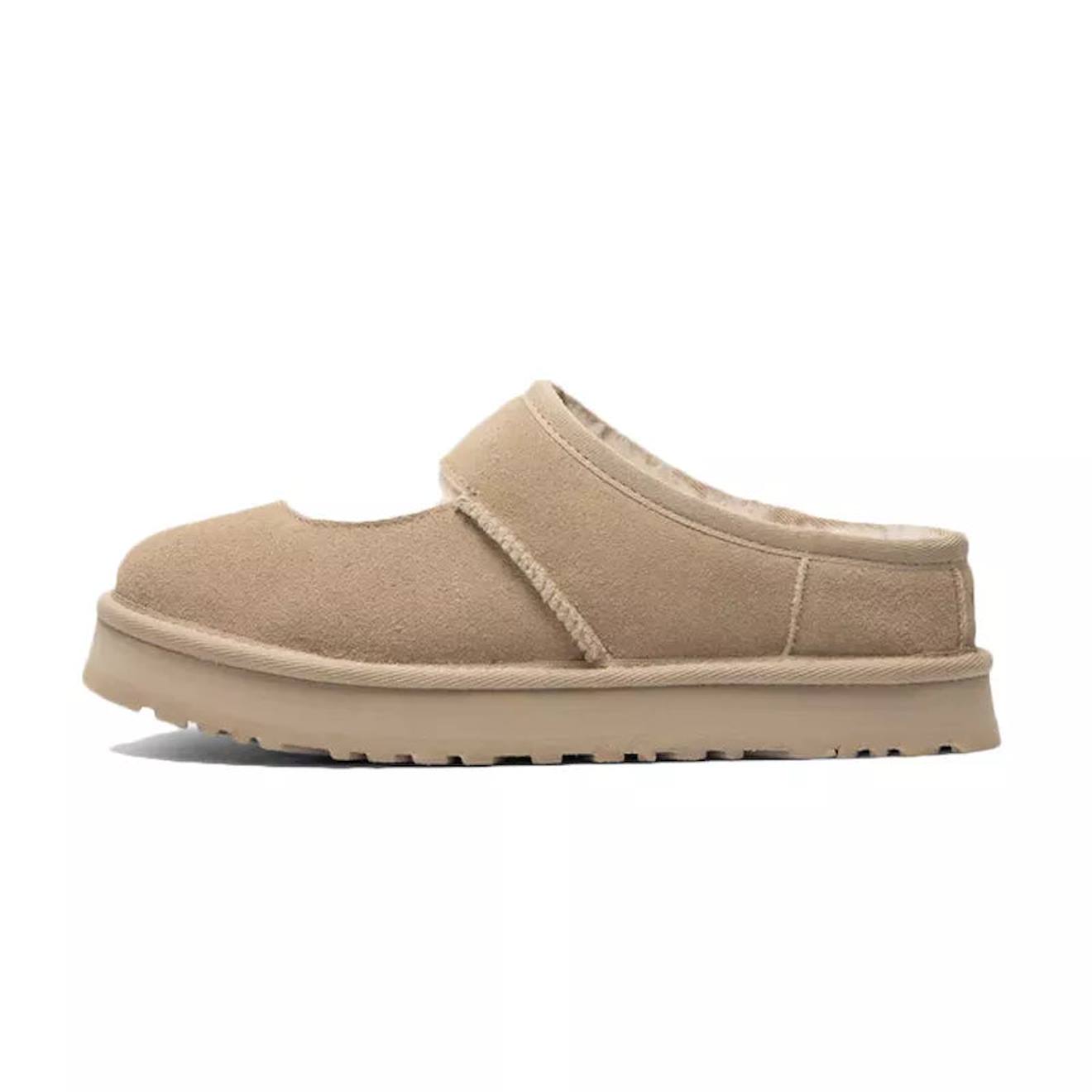 Chausson Slippers Enfant En Daim Beige Clair 65$