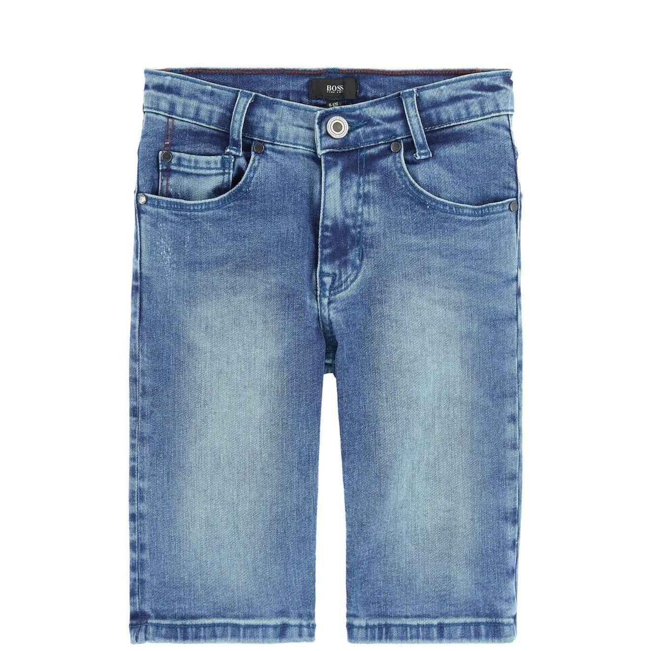 Short Garon En Coton Bleu Denim 45$