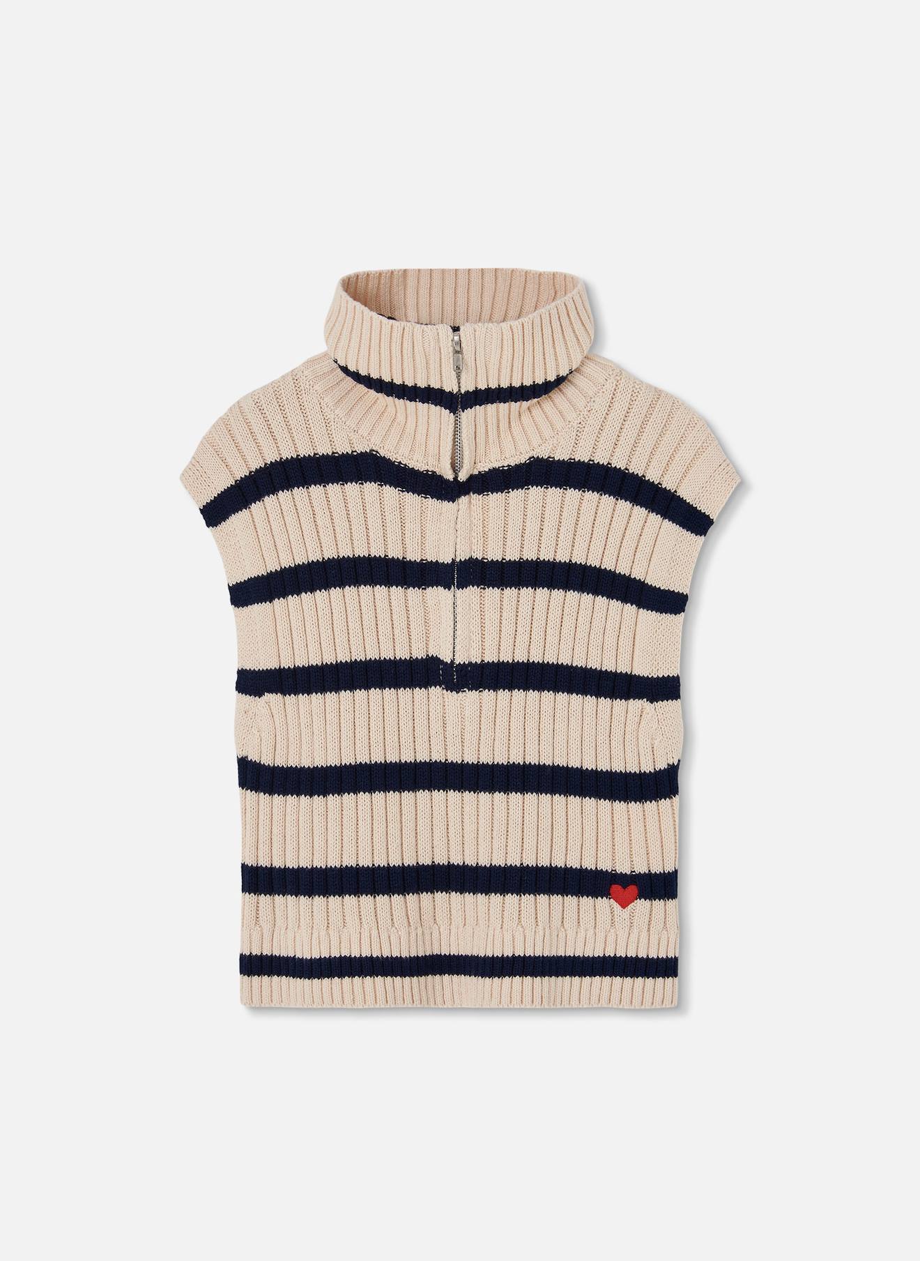 Pull Sans Manches Fille Avec Coeur Brod Blanc 36 €