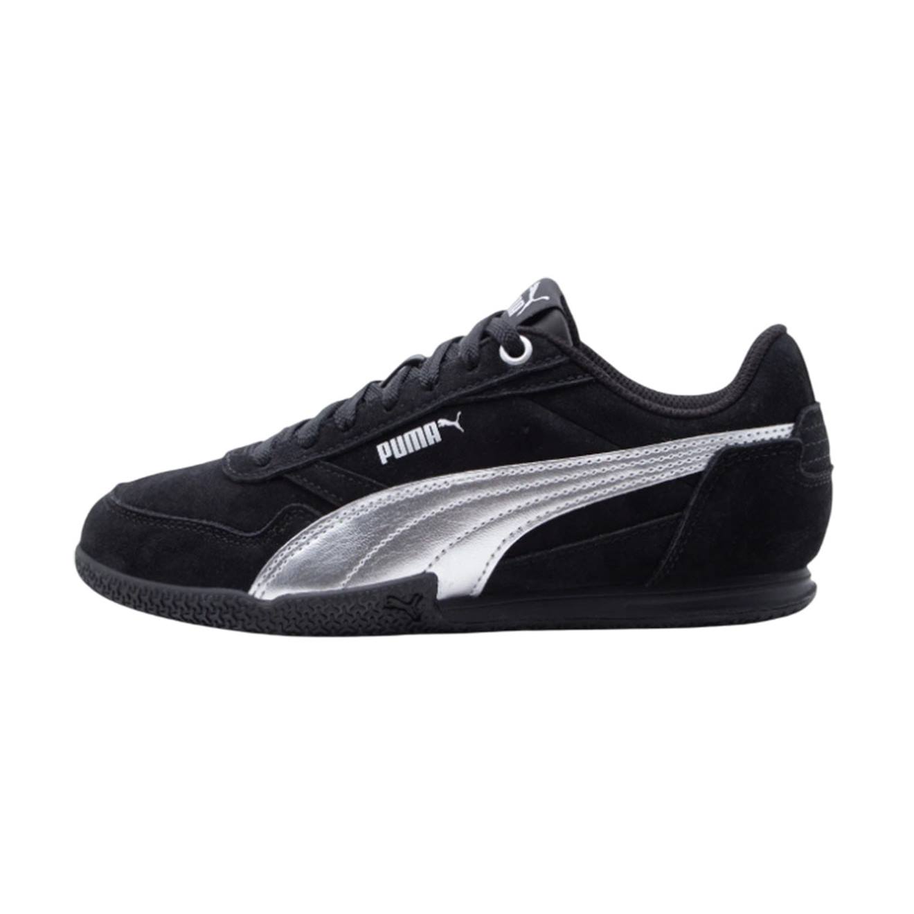 Baskets Fille En Cuir Noir Argent 43 €