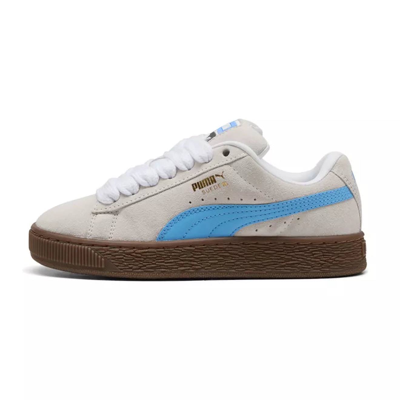 Baskets Enfant En Daim Blanc Et Bleu 49 €
