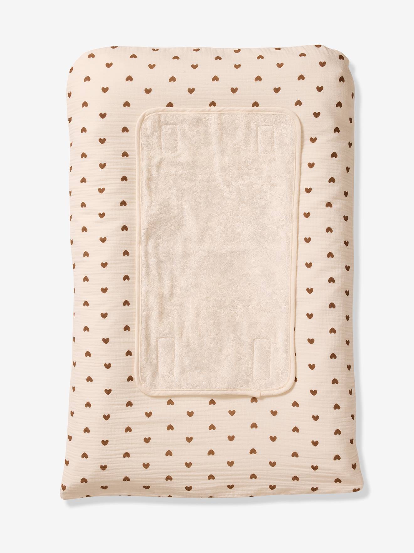 Lot de 2 housses de matelas à langer chocolat (Vertbaudet) - Image 2