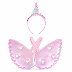 Jouet-Déguisement set ailes licorne et serre tête corne scintillante