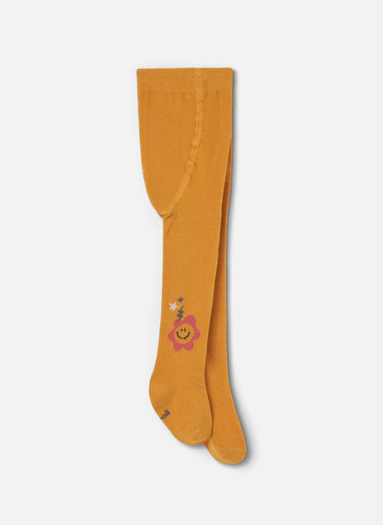 Collant Imprimé De Fleurs Jaune