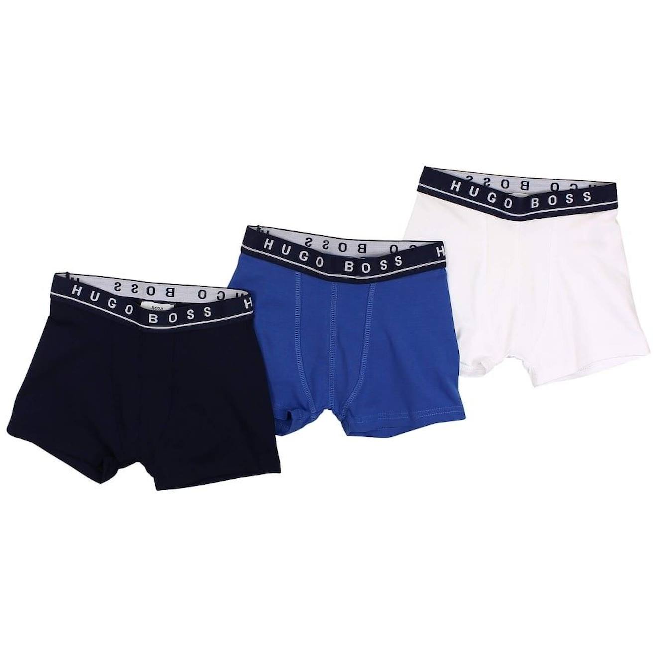 Boxer Enfant En Coton Bleu Et Blanc 27$