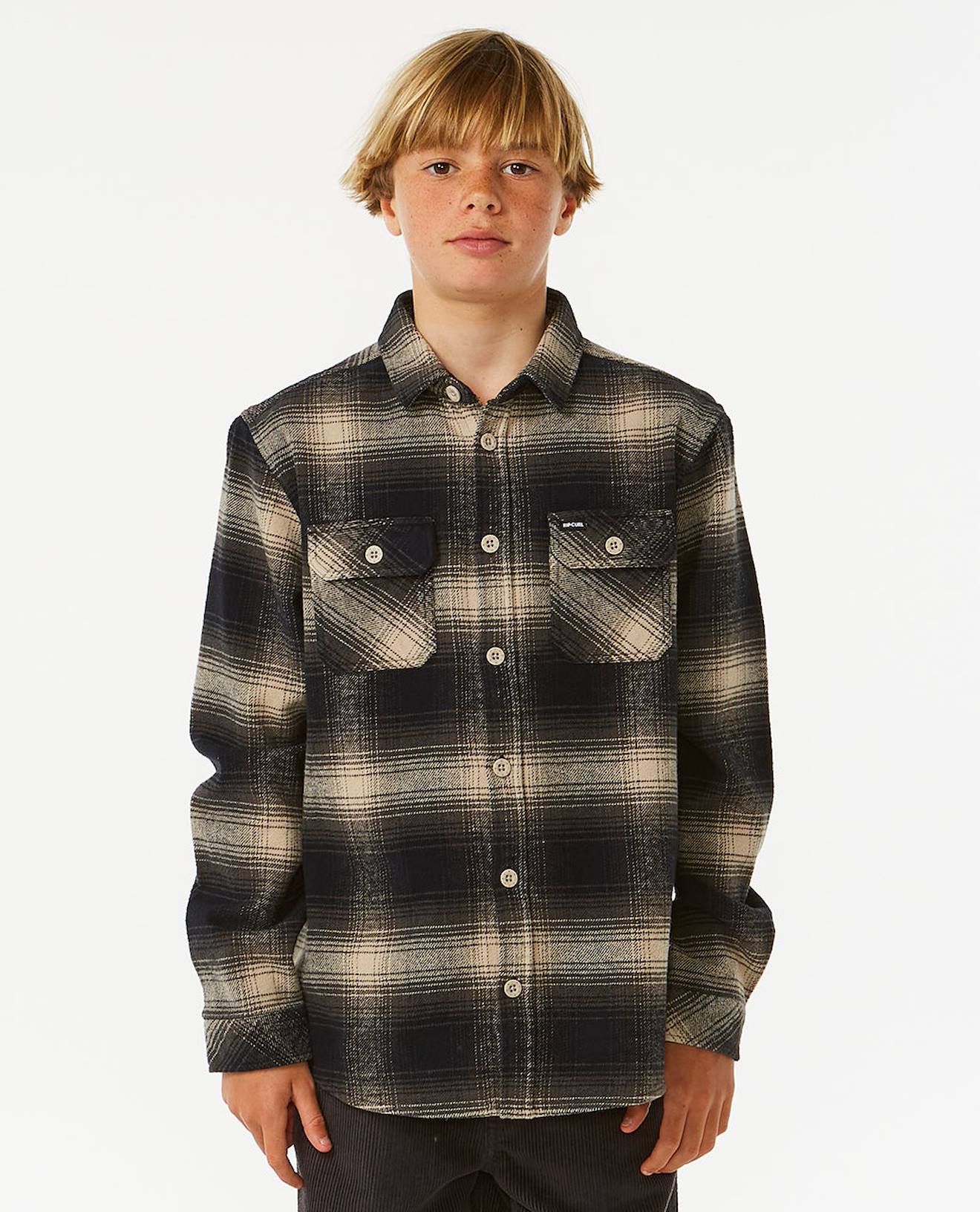 Chemise Manches Longues En Flanelle Count Enfant Taupe 50$