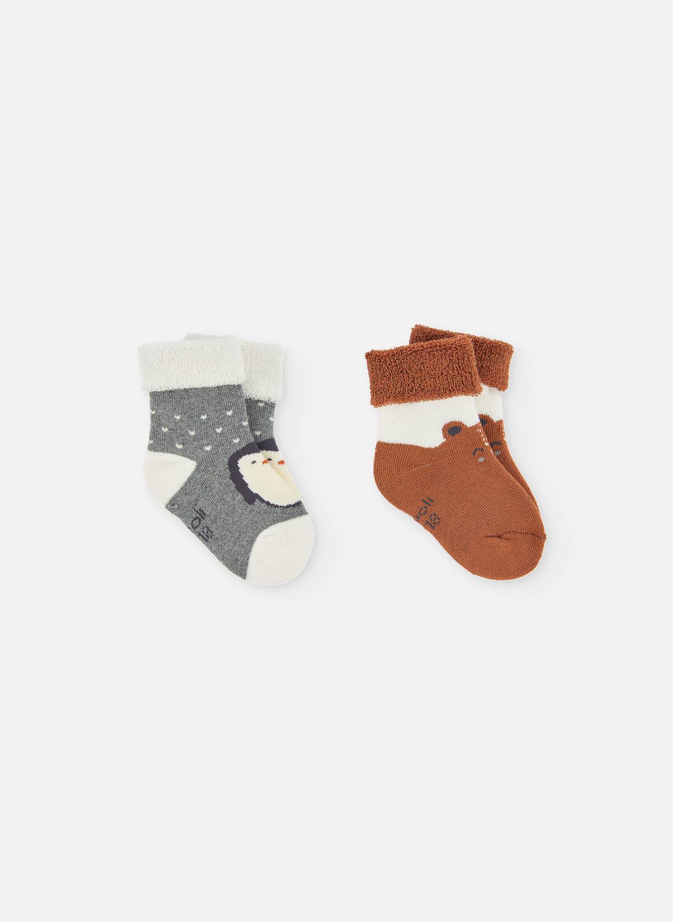 Lot De 3 Paires De Chaussettes Bb Avec Pingouin Gris 13$
